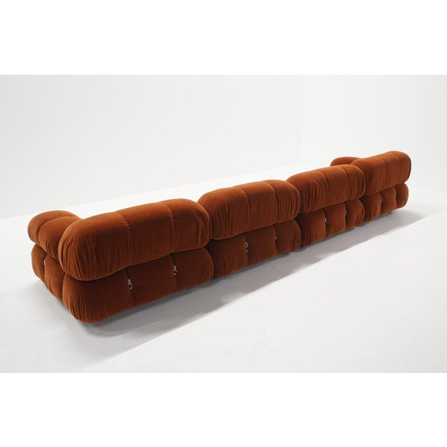 Tan Camaleonda Sofa in Mohair Fabric by Mario Bellini for C&B Italia, 1970s, Set of 4 For Sale - Image 8 of 14