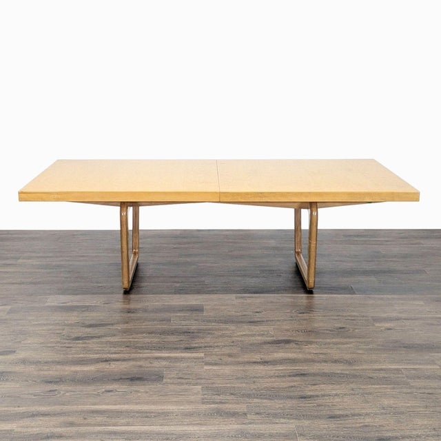 Architectural Italian modern dining or conference set attributed to Matteo Grassi, produced in Italy circa the 1980s. The...