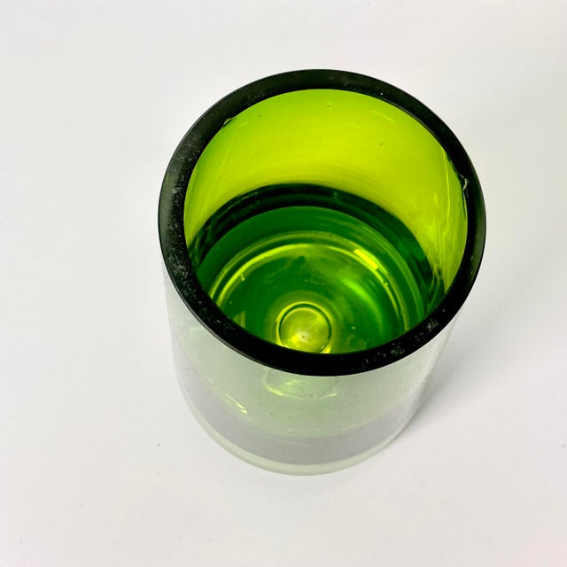 Glass 1970s Vintage Polish Boho Chic Hollywood Regency Hand Blown Glass Vase. For Sale - Image 7 of 15