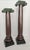 Metal Vintage Tall Hand-Painted Iron Ionic Column Candleholders - A Pair For Sale - Image 7 of 8