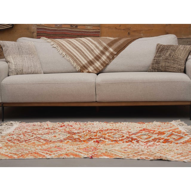 1970s Vintage Handmade Wool Cotton Turkish Cream Runner Rug For Sale - Image 11 of 11