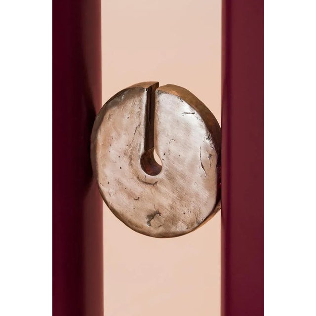 Contemporary Bronze and Quartzite Alcova Side Table by Ilaria Bianchi For Sale - Image 3 of 5