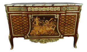 Marquetry Dresser After Riesener, 20th Century