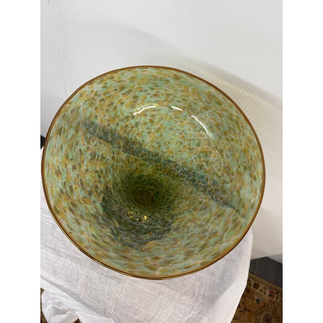 Cohn-Stone Studios Aurora Flared Art Glass Vase For Sale - Image 10 of 12