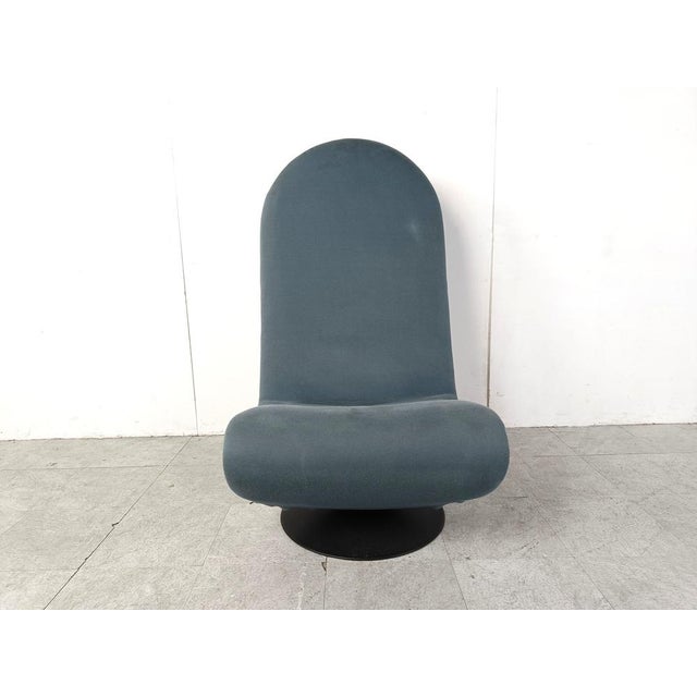 1-2-3 High Back Chairs attributed to Verner Panton for Fritz Hansen, 1973, Set of 2, in Good conditions. Designed 1970 to...