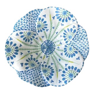 Vintage Glazed Ceramic Hand Painted Bowl For Sale