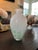 Glass Contemporary Heavy Large Glass Vase Milk White and Green For Sale - Image 7 of 7