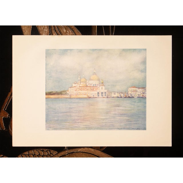 1912 Mortimer Menpes "The Dogana and Salute", Original Full-Color Print of Venice For Sale - Image 4 of 6