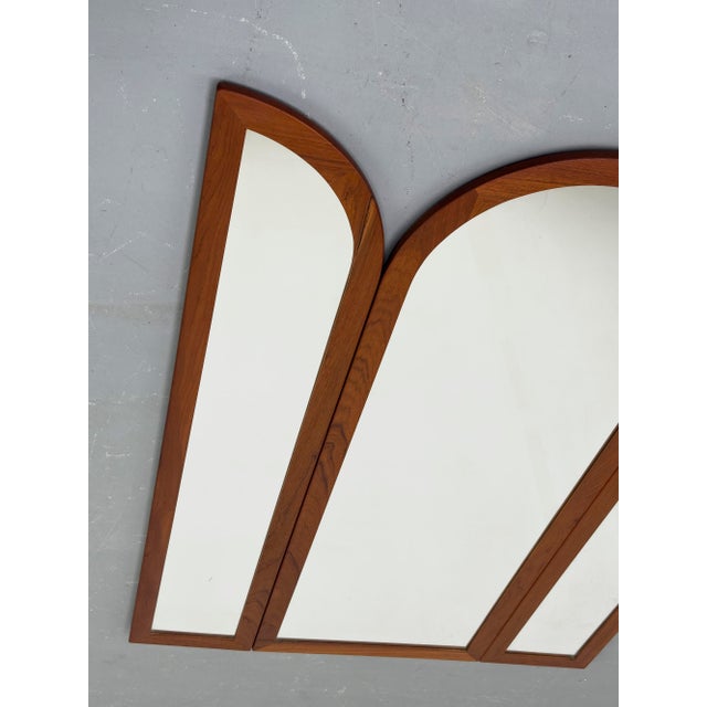 Vintage Foldable Teak Mirror from Fakse Furniture, 1960s For Sale - Image 10 of 13