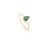 Metal 18k Solid Gold Pear Cut Bezel Set Emerald Solitaire Ring Size 7 For Sale - Image 7 of 12