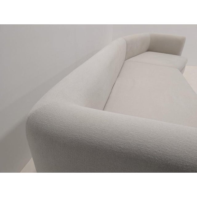 Contemporary bespoke curved shelter sectional sofa, custom-made for an FF&E interior design project. In a similar style...