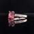 Traditional Diamond Rubellite Tourmaline Ring 3 TCW 14k Gold Certified For Sale - Image 3 of 10