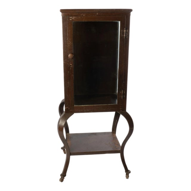 1920's Steel Medical Cabinet For Sale