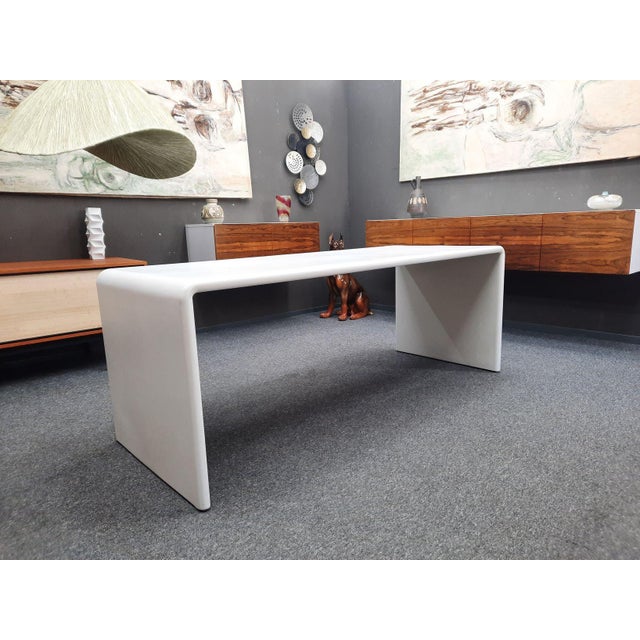 Large U-shaped fiberglass desk that can also be used as a dining table or conference table. Material: Fiberglass, Color:...