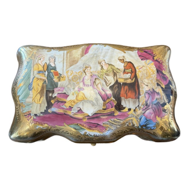 Late 19th Century Large Royal Vienna Porcelain Box. For Sale