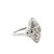 Silver Mid 20th Century 14k White Gold Diamond Filigree Ring, Size 7.25 For Sale - Image 8 of 8
