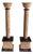 Late 20th Century Neoclassical Travertine Candlestick Holders, Pair For Sale