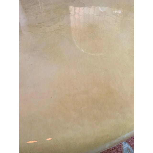 1980s Karl Springer Lacquered Goatskin Mushroom Cocktail Coffee Table For Sale In Los Angeles - Image 6 of 12