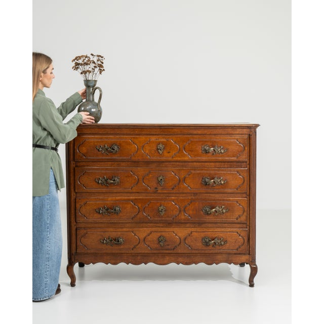 19th Century Louis XV Chest Of Drawers In Original Patina For Sale - Image 9 of 17