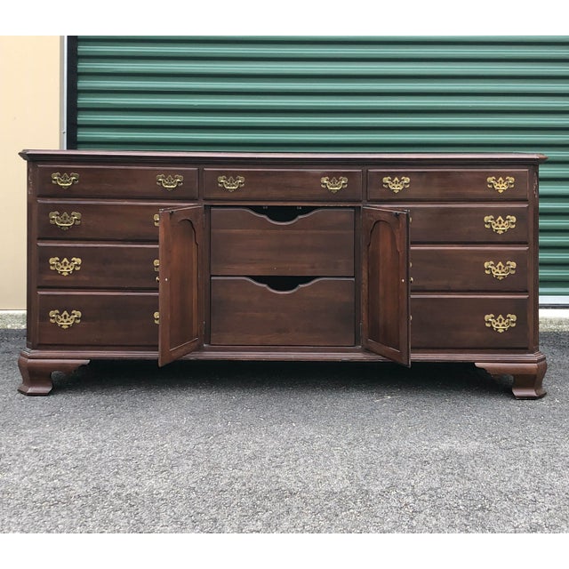 Ethan Allen Court Cherry Chippendale Triple Dresser Chairish