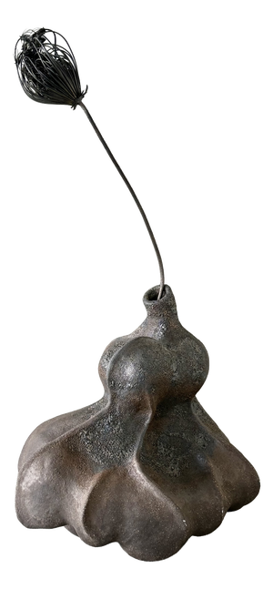 Telluric Bulb Sculptural Organic Vase in Handmade Ceramic by Pellizco Cerámica