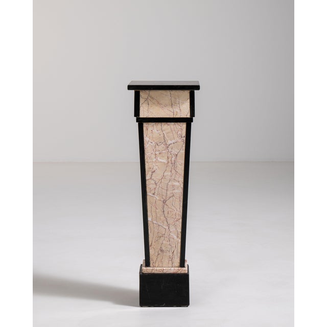 1930s France Art Deco Antique White Marble Pedestal For Sale - Image 11 of 15