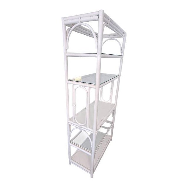 Mid-Century Modern Vintage Bamboo Etagere For Sale - Image 3 of 7