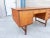 Orange 1960s Danish Modern Teak Partners Desk With Drop-Down Bar & Bookcase Back For Sale - Image 8 of 12