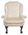 Late 20th Century Kindel Winterthur Collection Clawfoot Wing Chair Yellow Silk Drangonfly Fabric For Sale