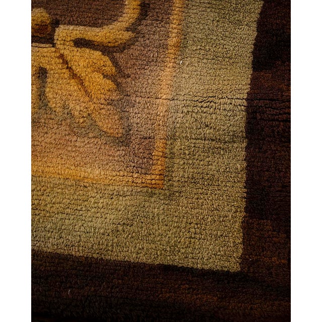 Green 1820s Green Large-Scale Medallion Flatwoven Formal Neoclassical French Savonnerie Rug For Sale - Image 8 of 8