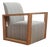 Paris Lounge Chair with Striped Upholstery For Sale