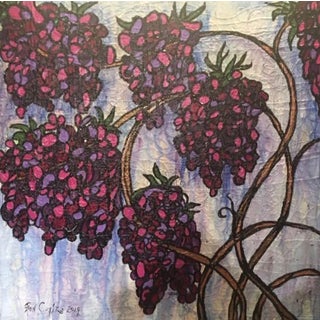 Original Ron Curlee Painting on Canvas, Wisteria For Sale