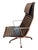 Metal Herman Miller Eames Aluminum Group Ea 124 High-Back Ribbed Leather Lounge Chair For Sale - Image 7 of 8