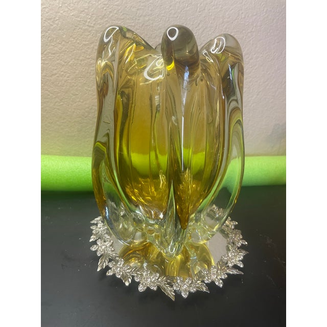 1960s 1960 Stunning Bohemian Glass Vase Designed by Josef Hospodka For Sale - Image 5 of 9