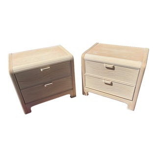 1980s Palm Beach Regency Split Reed Nightstands - a Pair For Sale