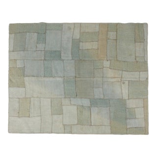 Light Green Oushak Wool Carpet For Sale