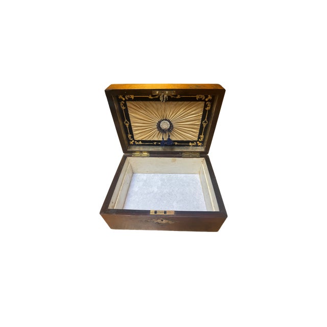 Late 19th Century Victorian Burl Walnut Box With Abalone and Mother of Pearl Inlay For Sale - Image 9 of 10