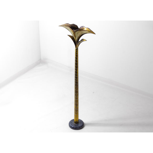 Brass Palm Floor Lamp from Henri Fernandez, 1970s For Sale - Image 10 of 10