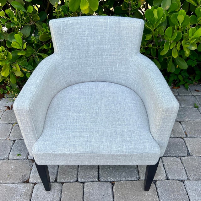 Grey Woven Armchair With Streamline Design by Pierre Frey For Sale - Image 10 of 12
