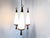 Wood Vintage Teak Chandelier with White Glass Shades, 1960s For Sale - Image 7 of 10
