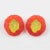 Contemporary Oversized Yellow and Red Rock Lucite Pair of Clip Earrings For Sale - Image 3 of 5