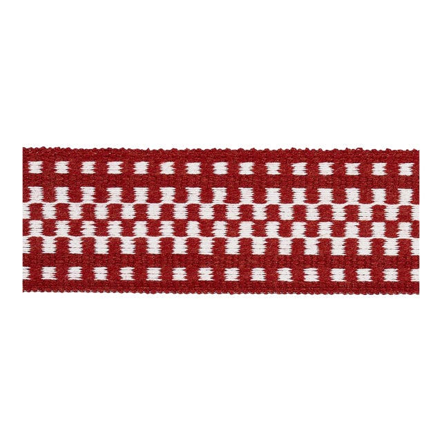 Sample - Schumacher Marta Tape Indoor/Outdoor in Red For Sale