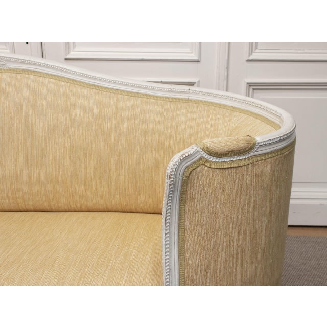 Yellow Swedish Gustavian Cabriole Sofa, 1800s For Sale - Image 8 of 11