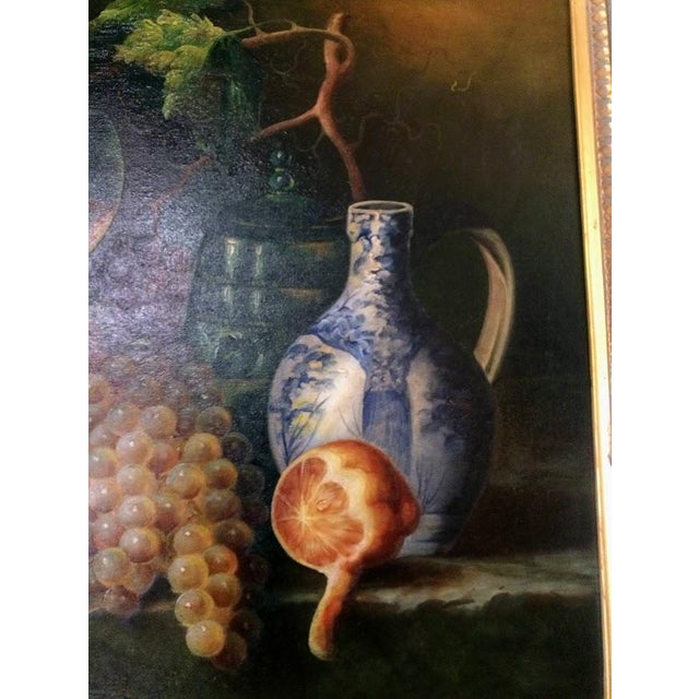 Brown Vintage Still Life Painting, Framed Artwork For Sale - Image 8 of 8