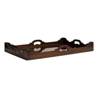 Early 20th Century France Chocolate Wood Tray For Sale