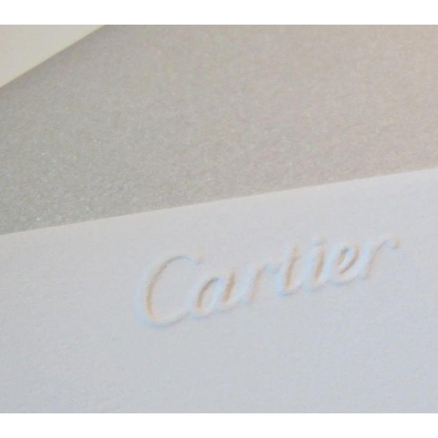Cartier Paris Panther Design Card and Envelope Luxury Set Desk Stationery For Sale In Palm Springs - Image 6 of 10