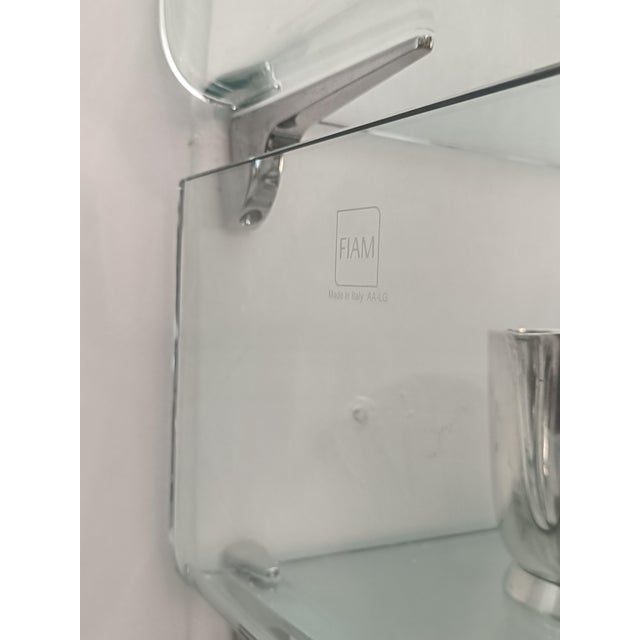 Glass Babila Shelves by Luca Casini for Fiam, Italy, 1990s, Set of 3 For Sale - Image 6 of 12