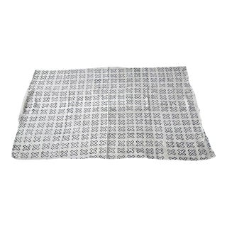 Early 20th Century White and Black Mudcloth Textile Mali 64 x 40 For Sale