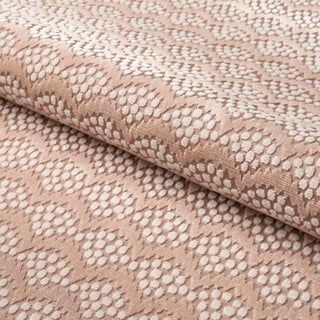 Schumacher x Neisha Crosland Pollen Cut Velvet Fabric in Soft Clay For Sale