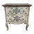 Vintage French Provincial Style Distressed Hand-Painted Two-Drawer Bombe Commode For Sale